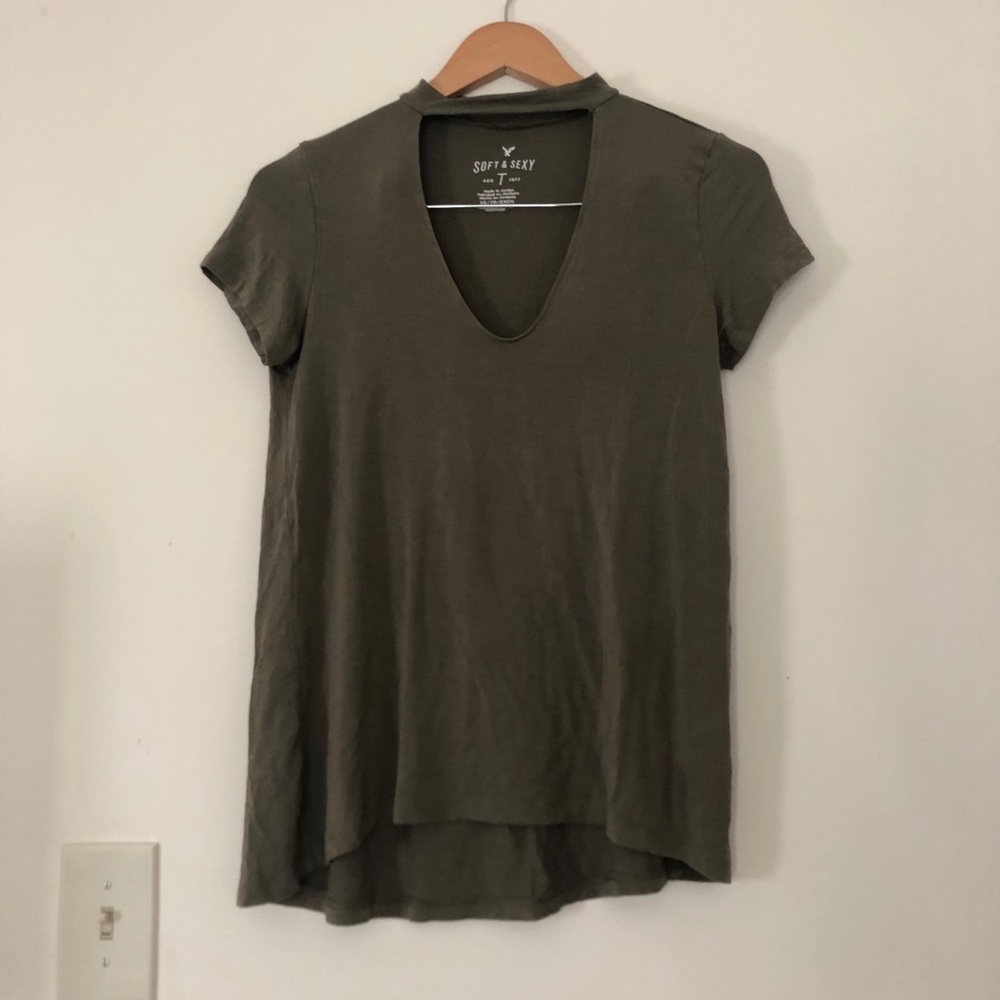 American Eagle Olive Green Choker Soft size XS